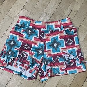 Aztec crazy train womens shorts